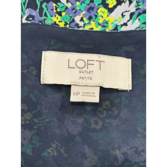 Loft Outlet Floral Sleeveless Blouse MP Petite Polyester - Picture 4 of 9